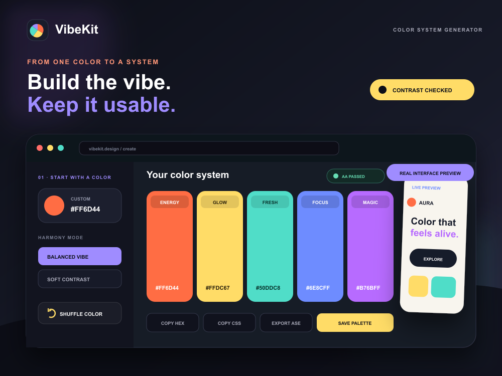 VibeKit creative colour system